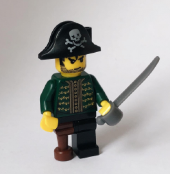 LEGO Minifigur Piraten "Kapitän" Holzbein (170x)